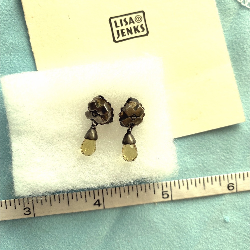 LISA JENKS CITRINE DROP EARRINGS